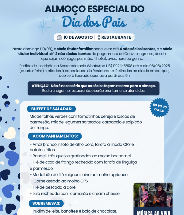 CPS - Cardápio - Dia dos Pais